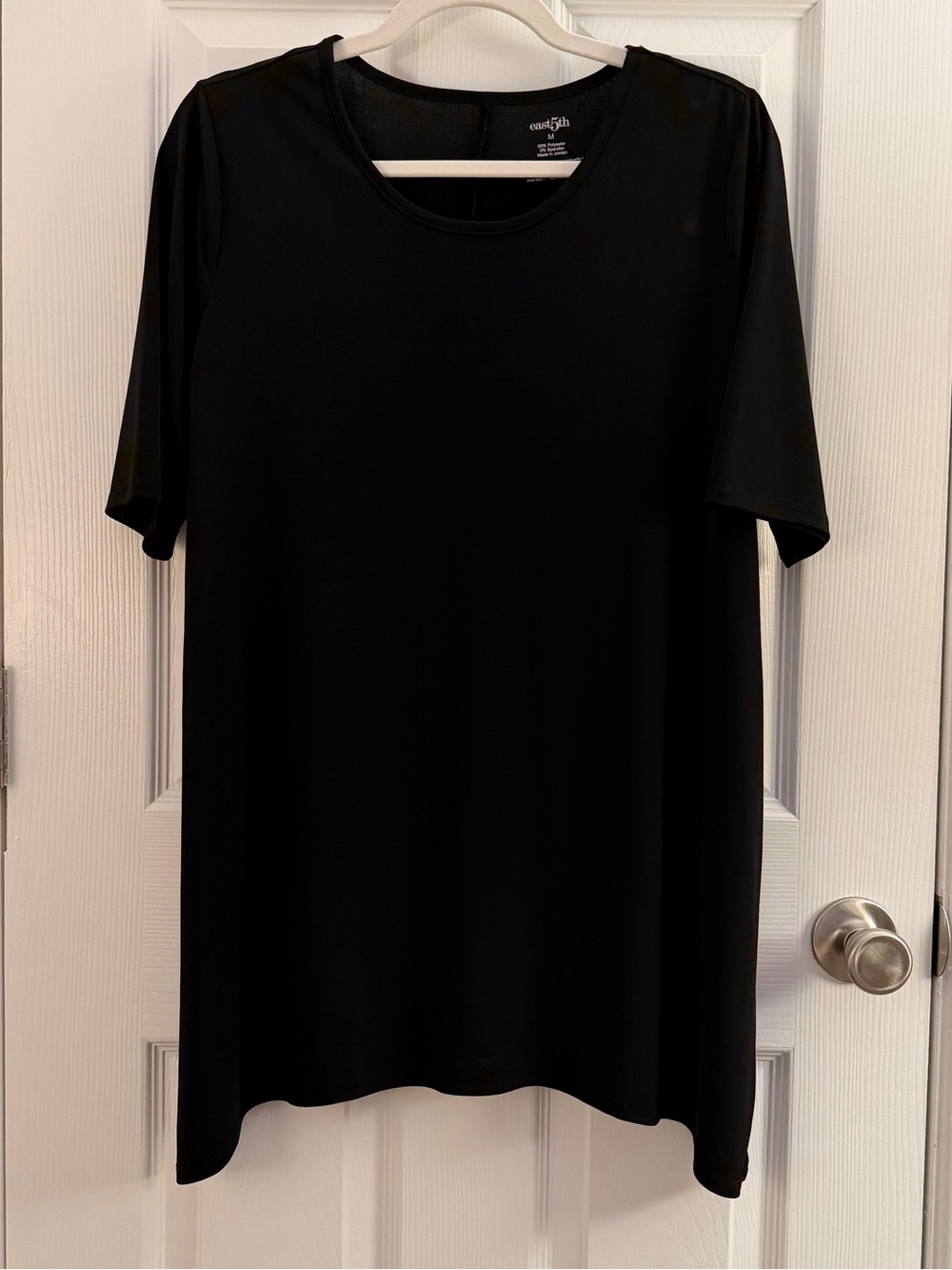east 5th Black Curved Hem Tunic Medium